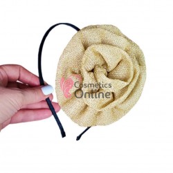 Bentita / coronita pentru par din Satin BP023KK floare Aurie